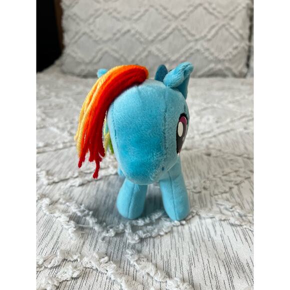 My Little Pony Rainbow Dash Plush 7" Yarn Mane Tail Stuffed Animal Toy 2020 Blue - Picture 2 of 9